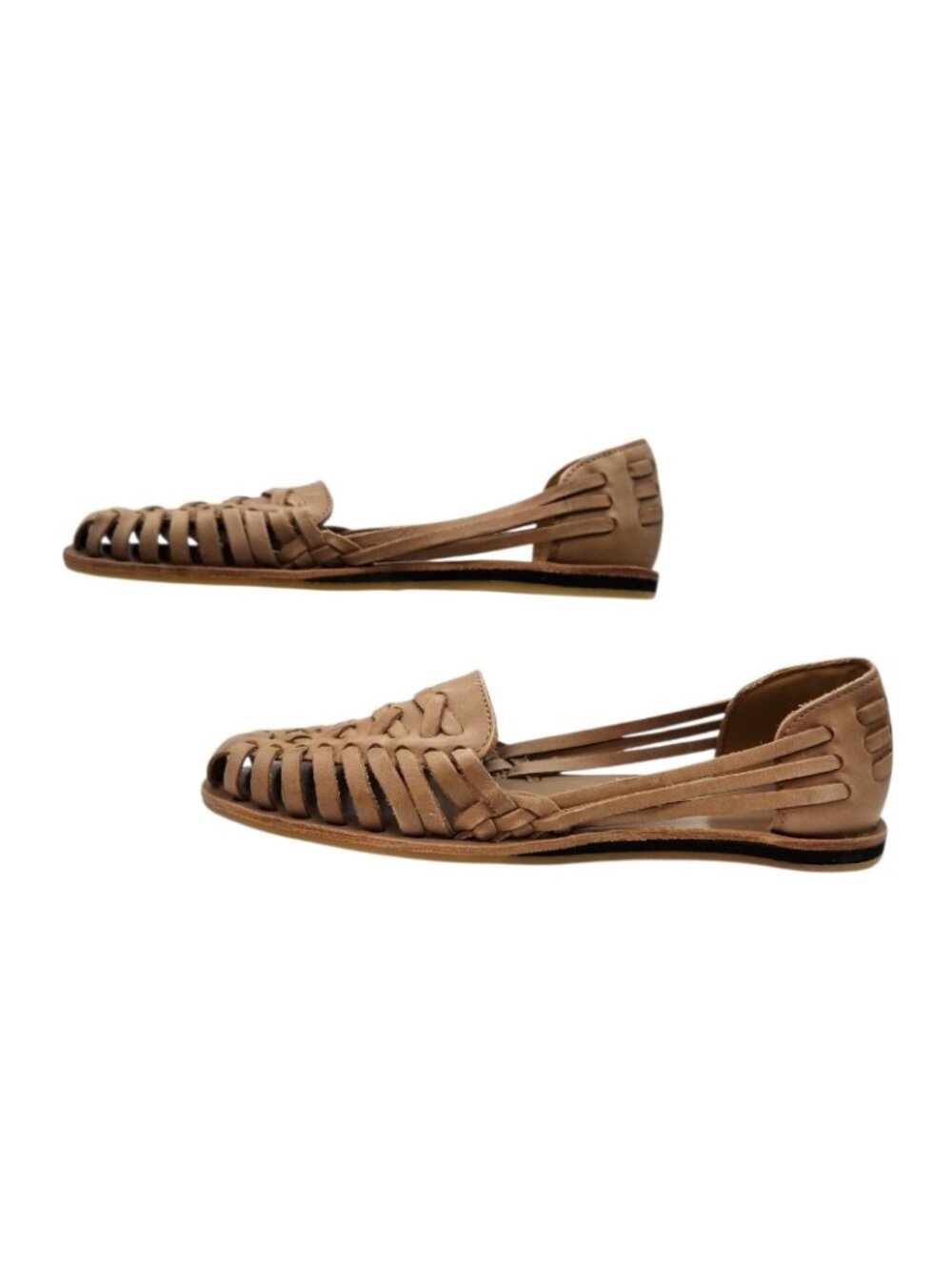Nisolo Huarache Sandals Women’s Sz 7 Tan Genuine Leather Handmade Boho Tan NWOB - Picture 4 of 8